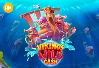 Викингтер тақырыбындағы 'Vikings Wild Cash' ойынының күшті және қызықты ұсынысын көрсететін сурет.